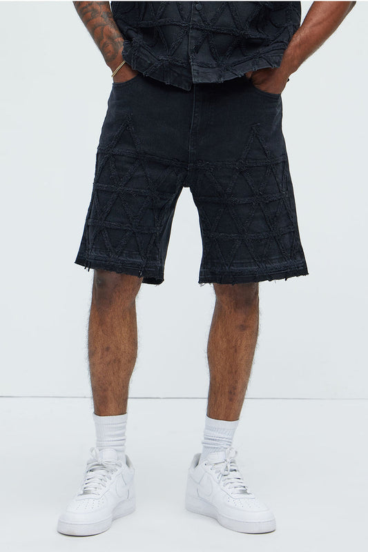 Interstellar Relaxed Denim Shorts