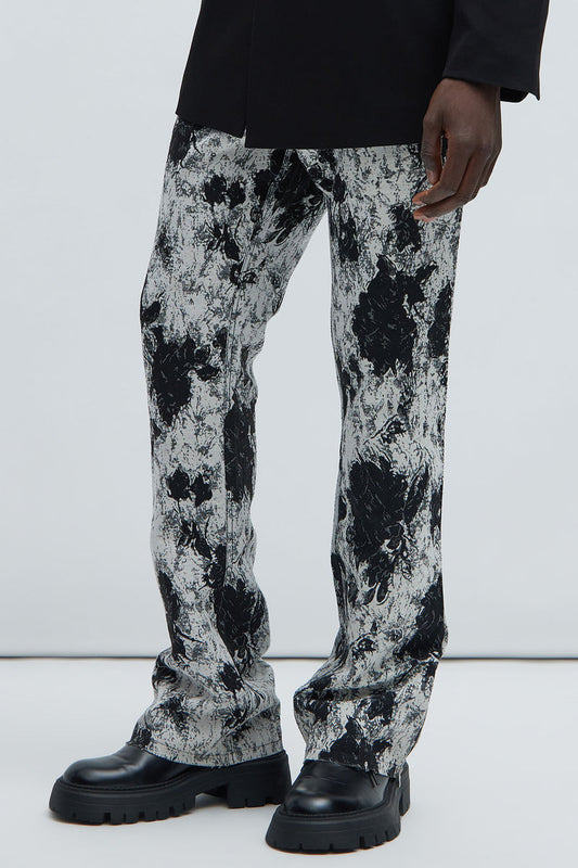 Florentine Tapestry Slim Stacked Flare Pants